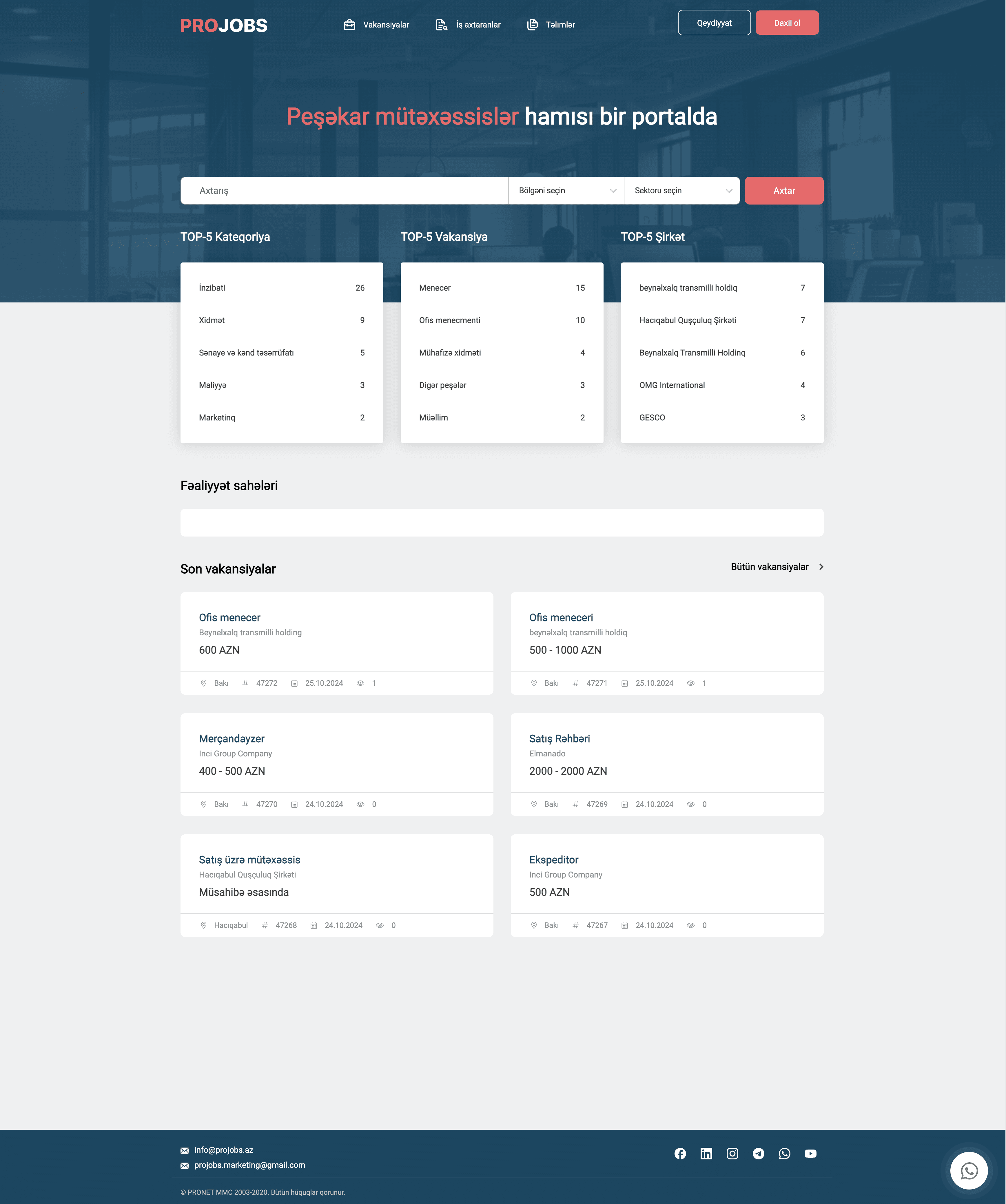 Job Searching Platform - Homepage