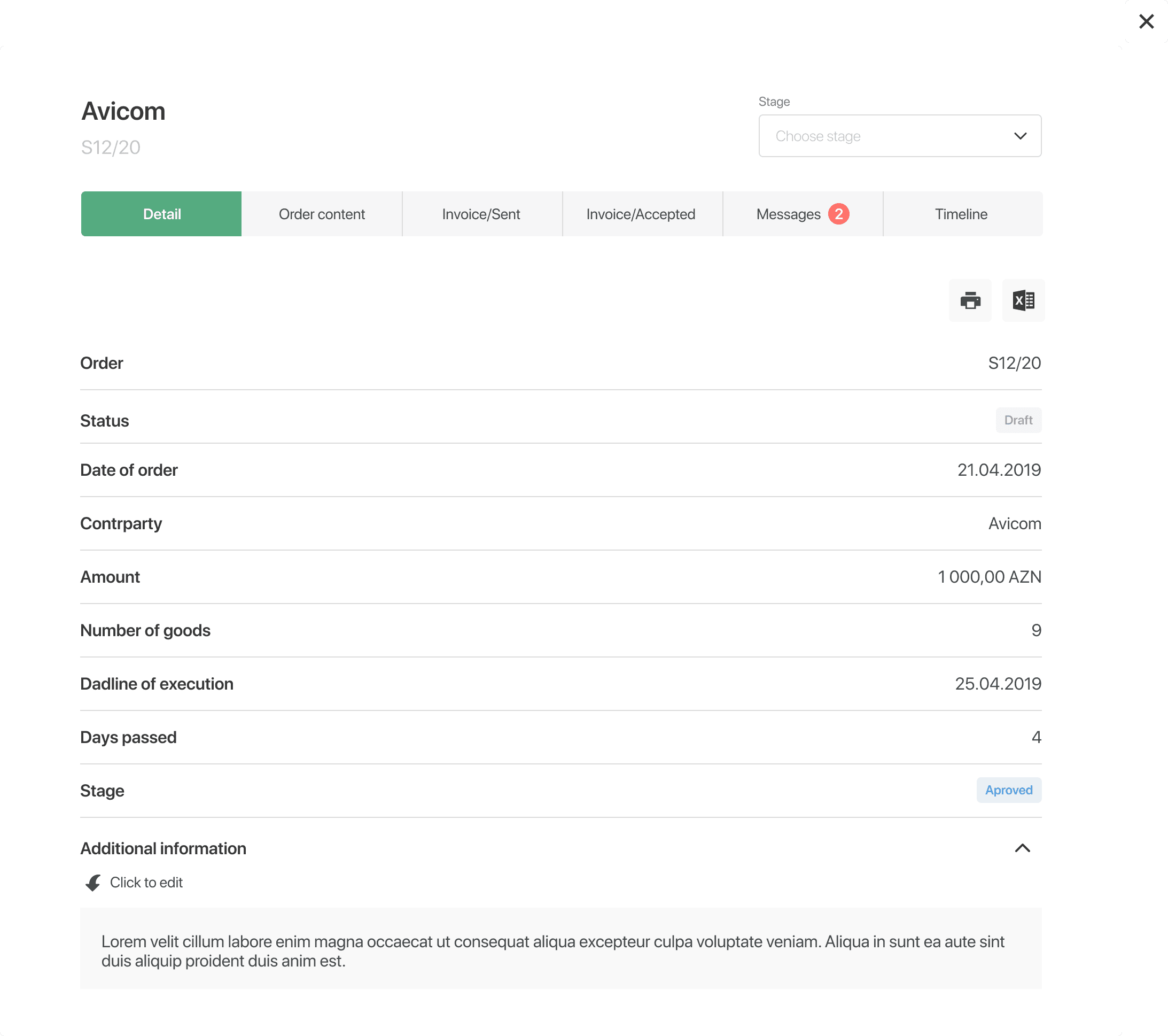 Prospect SMB - Orders Module - Order Information